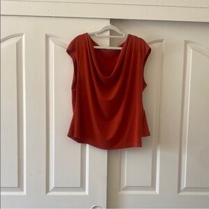 YAHARI Elegant Red Sleeveless Top. Size XL